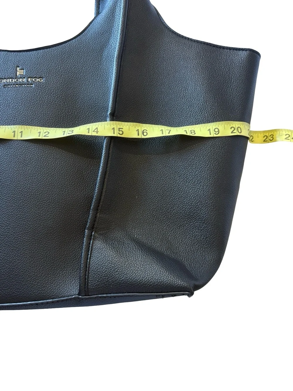London Fog Black Tote with Gold Accents